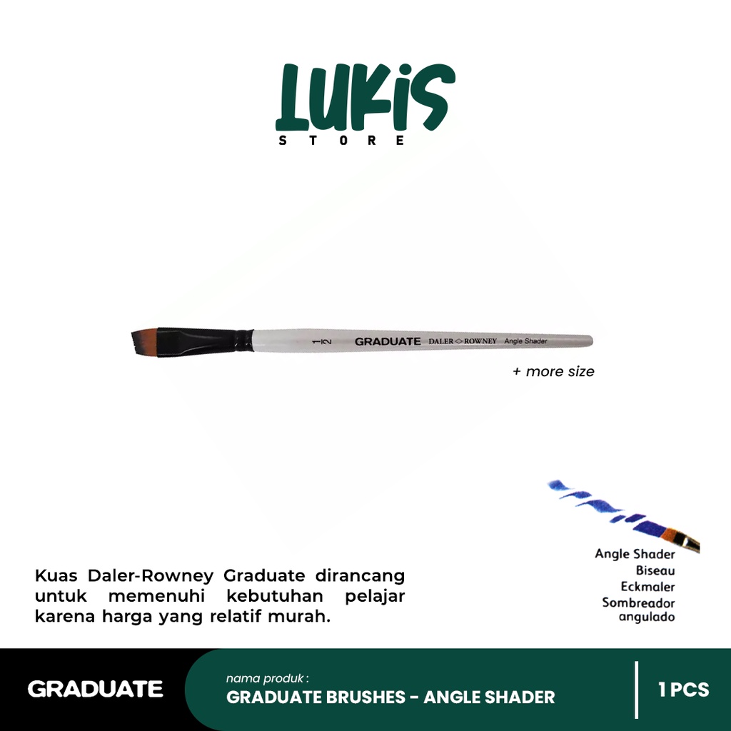 

Kuas Lukis GRADUATE Synthetic Brushes | Angle Shader | Short Handle