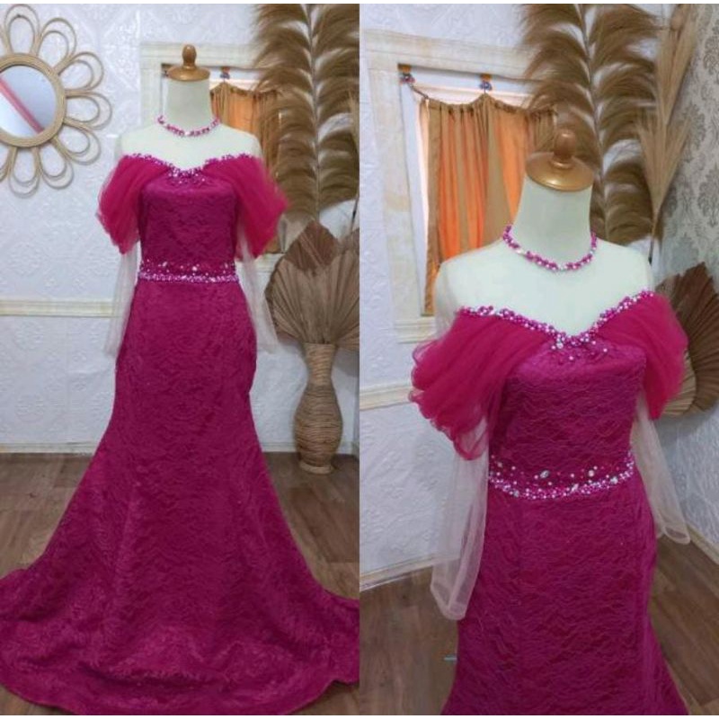 Dress brokat duyung / baju pesta singer penyanyi