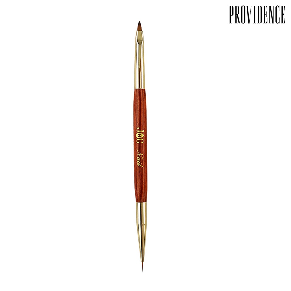 Providence Pena Kuku Kuningan Pen Barel Bulu Lembut Dan Elastis Desain Kepala Ganda Rosewood Tubuh Penggunaan Ganda DIY Kuku Berlaku Lancar Nail Art Pena Pena Pena Pena Pena Manicure Tools