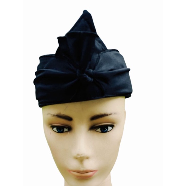 Iket hitam polos/iket sunda hitam/iket kepala hitam polos/mahkutawangsa
