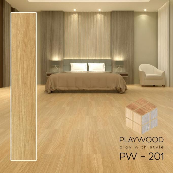 Promo Lantai Vinyl Sticker 2 mm Harga Per Box Lacerta Motif Kayu Lembaran