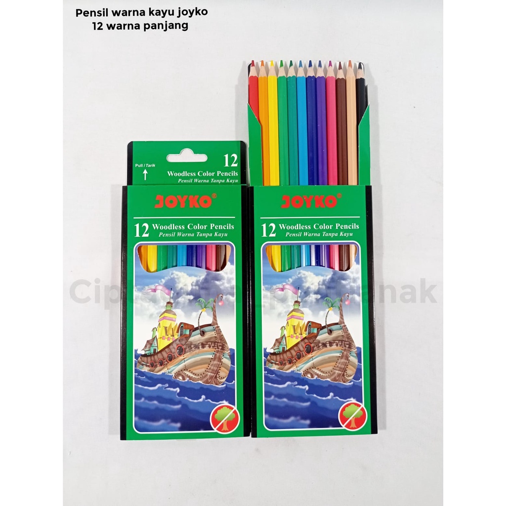 

PENSIL WARNA KAYU JOYKO 12 WARNA PANJANG - MURAH!!!