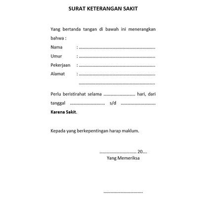 

(V-P6P✓) Blangko Buku Surat Keterangan Sakit 1 Ply premium