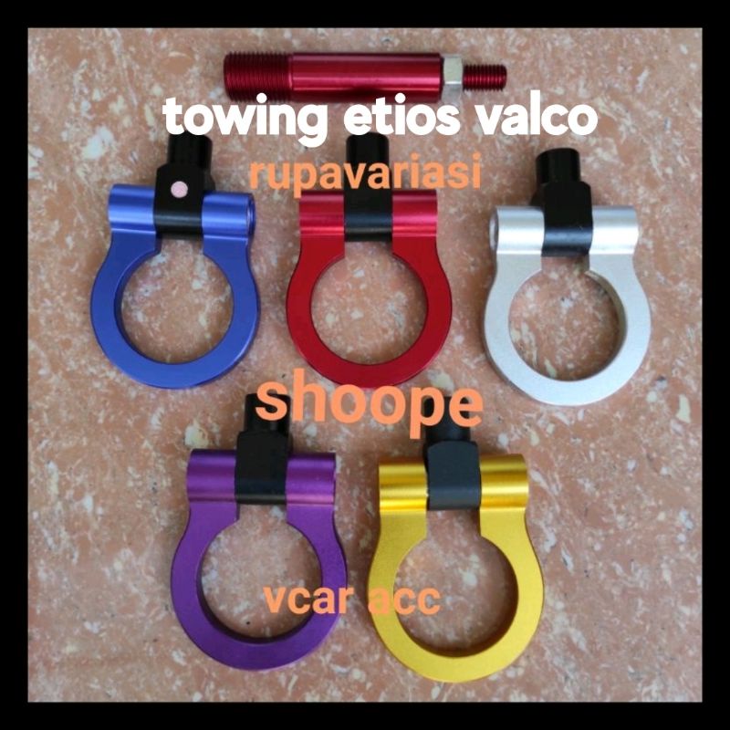 towing hook depan Derek mobil mobil Toyota etios valco / liva merah hitam silver biru gold emas ungu