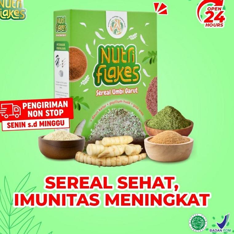 

[No]-V59B-✉) Nutriflakes Sereal - Cereal Ekstrak Daun Kelor Solusi Atasi Asam Lambung Maag Akut Diabetes Diet Tingkatkan Antibody Imunitas Tubuh langsung kirim