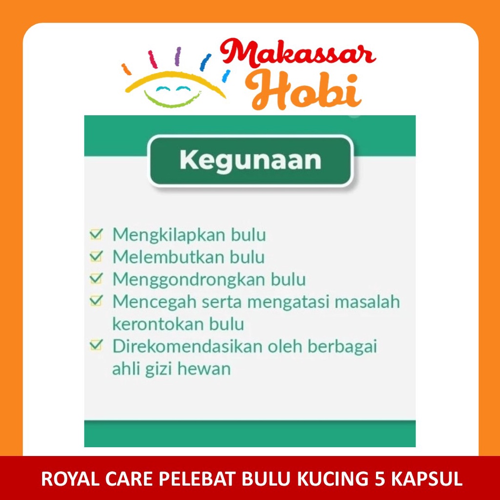 Royal Care Vitamin Bulu Kucing Pelebat Penumbuh Anti Bulu Rontok Kusam