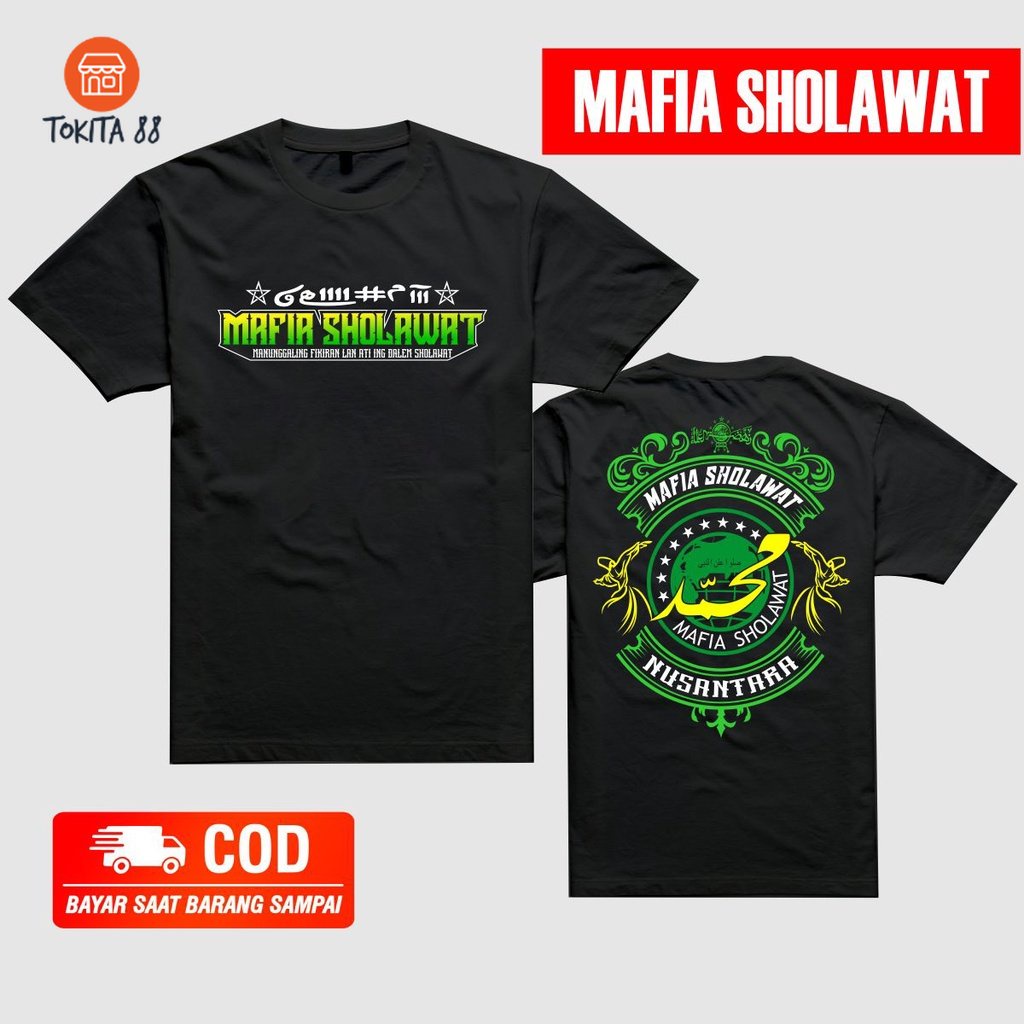 KAOS LENGAN PENDEK MAFIS MAFIA SHOLAWAT NUSANTARA - BAJU MAFISH ORIGINAL SANTRI DISTRO KATUN