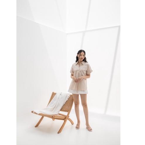 Best Seller [ ECLAIRE ] Hara Shirt | Atasan Kemeja Wanita Casual Korea Pastel