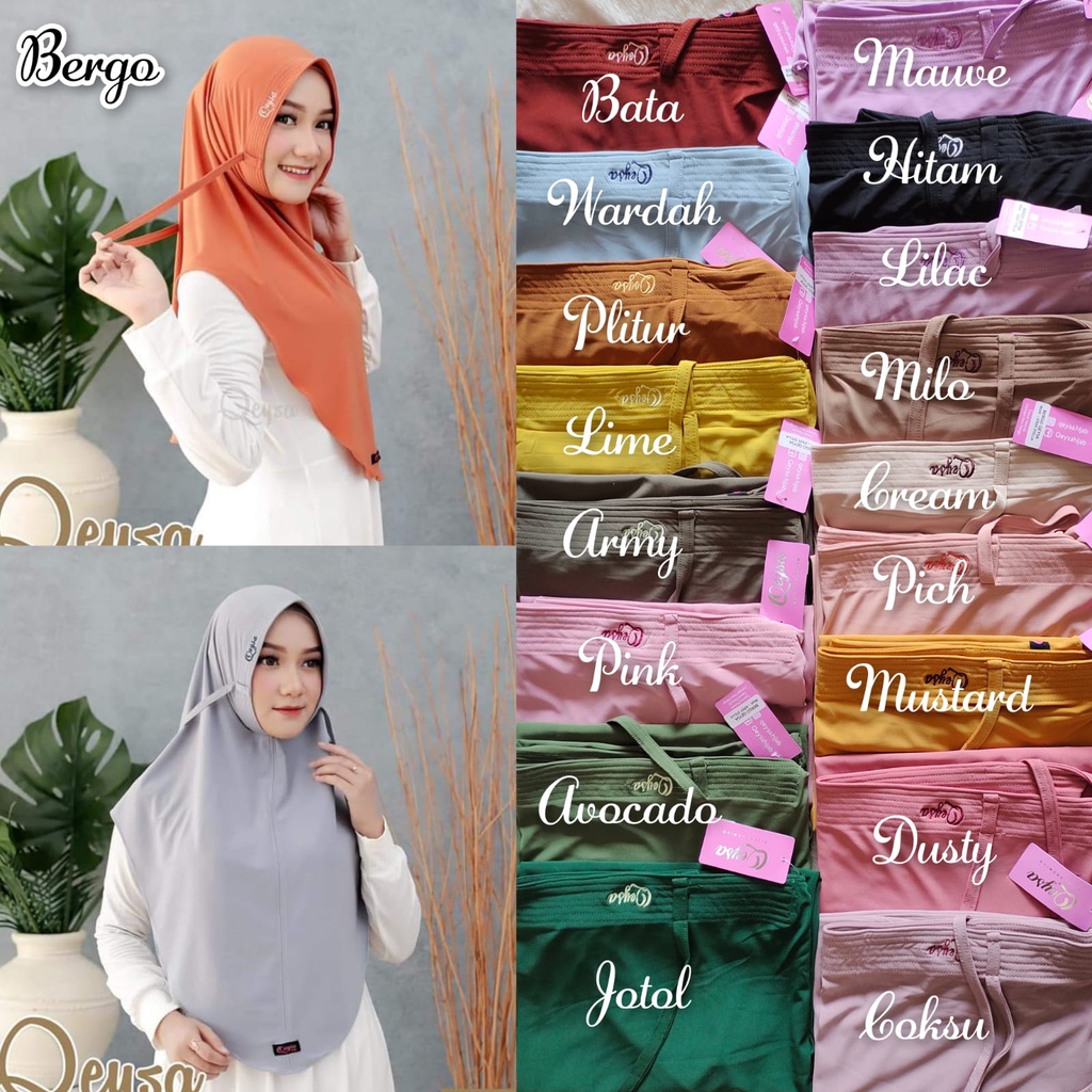 Ori Qeysa Hijab Instan Premium Bergo Softpad