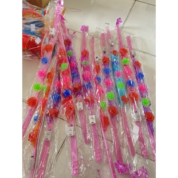 bando anak led bunga