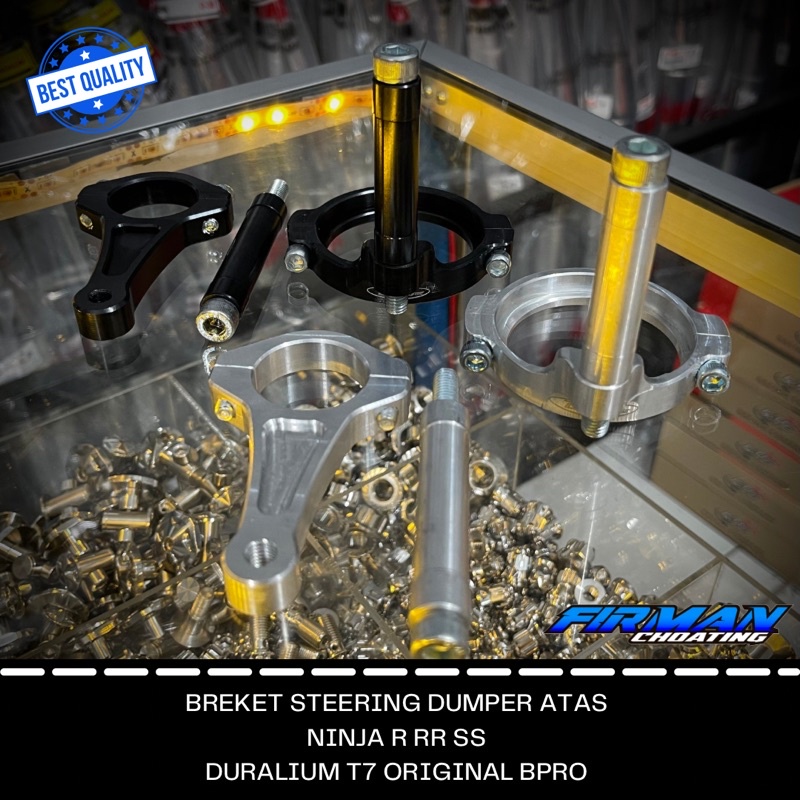 Briket breket bracket stabilizer stering dumper atas ninja r rr ss
