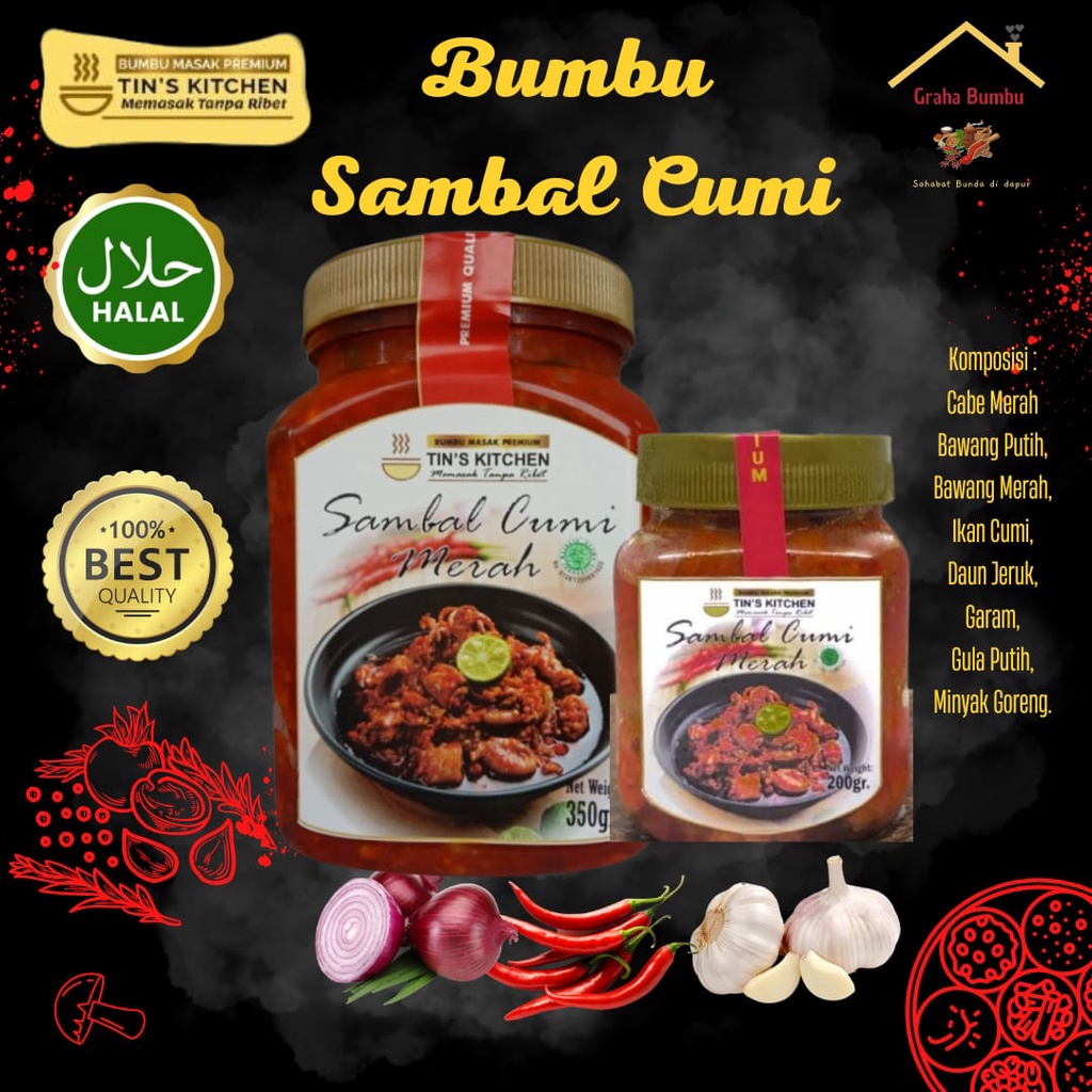 

Sambal Cumi Pedas - Extra Pedas 200gr & 350gr Tins Kitchen Instan