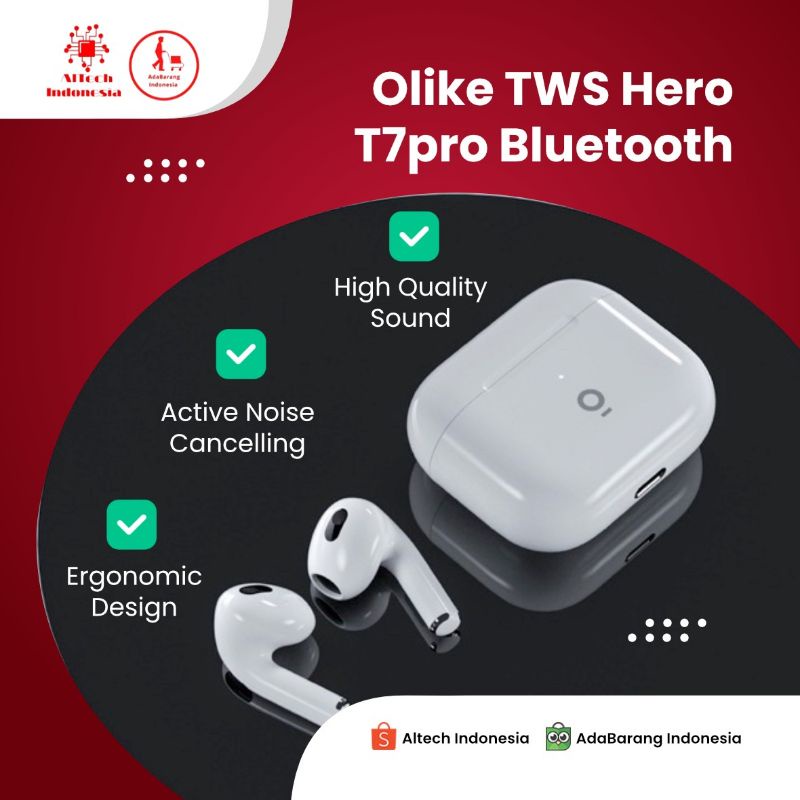 Olike TWS Hero T7Pro Bluetooth 5.3ANC wireless charging