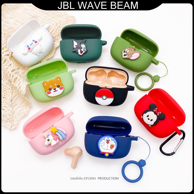 Jbl Wave Beam Protection Case Wireless Bluetooth Headset Perlindungan Case Anti-Jatuh Silikon Soft Case