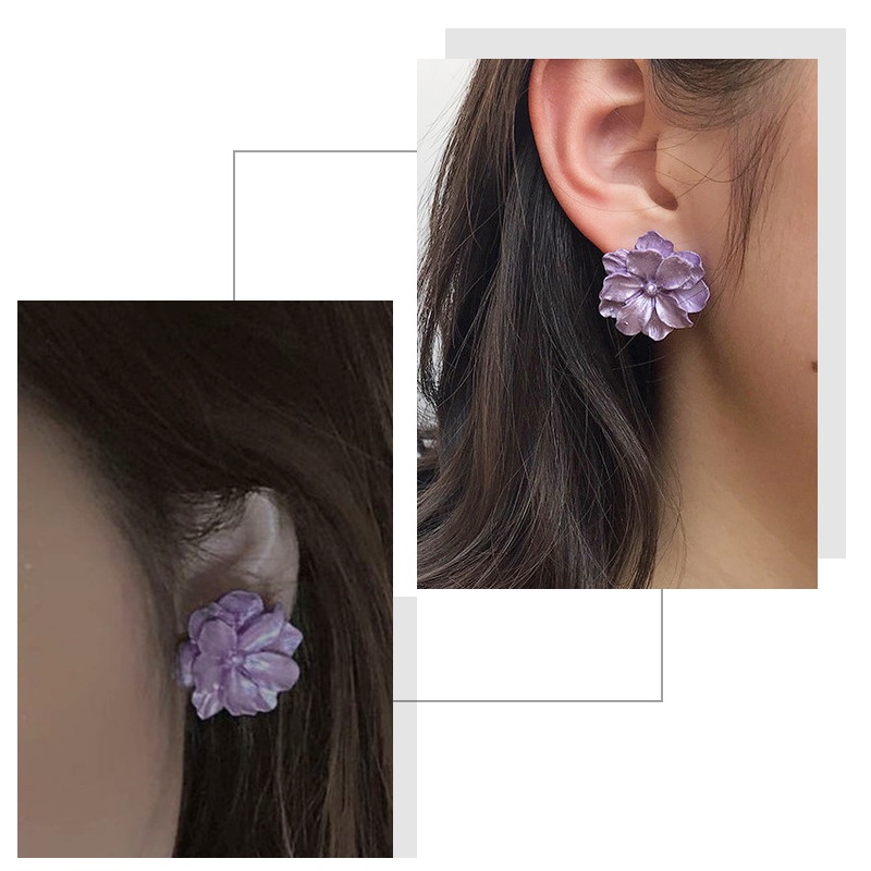 【Bayar di tempat】Anting Desain Bunga Gardenia Gaya Vintage Hong Kong Untuk Perempuan