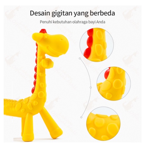 Mainan Gigitan Bayi Bentuk Jerapah teether bayi gigitan bayi bpa free