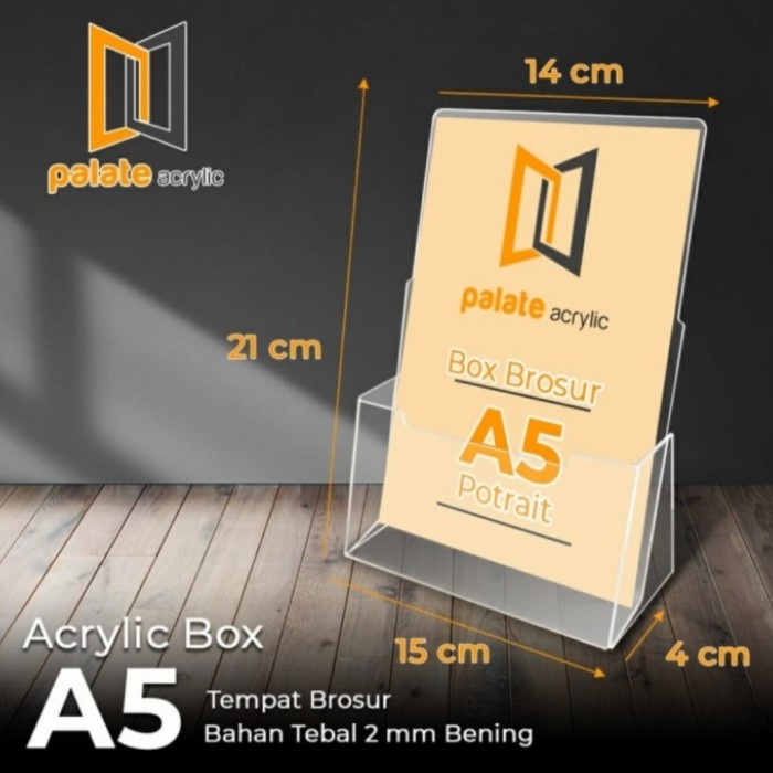 

✨NEW✨ - Akrilik / Rak / Tempat Brosur Acrylic A5 Premium / kotak brosur