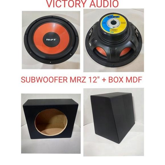 Af Paket Audio Mobil Subwoofer Plus Box Speaker Hitam Merk Mrz