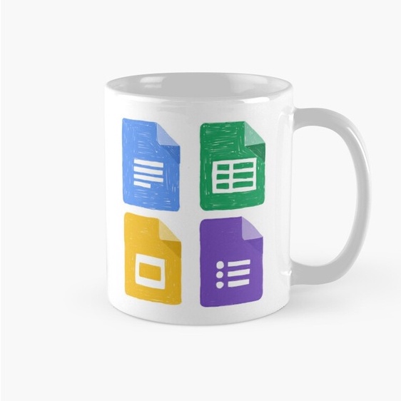 Mug Gelas G Suite pencil logo docs forms sheets slides apps