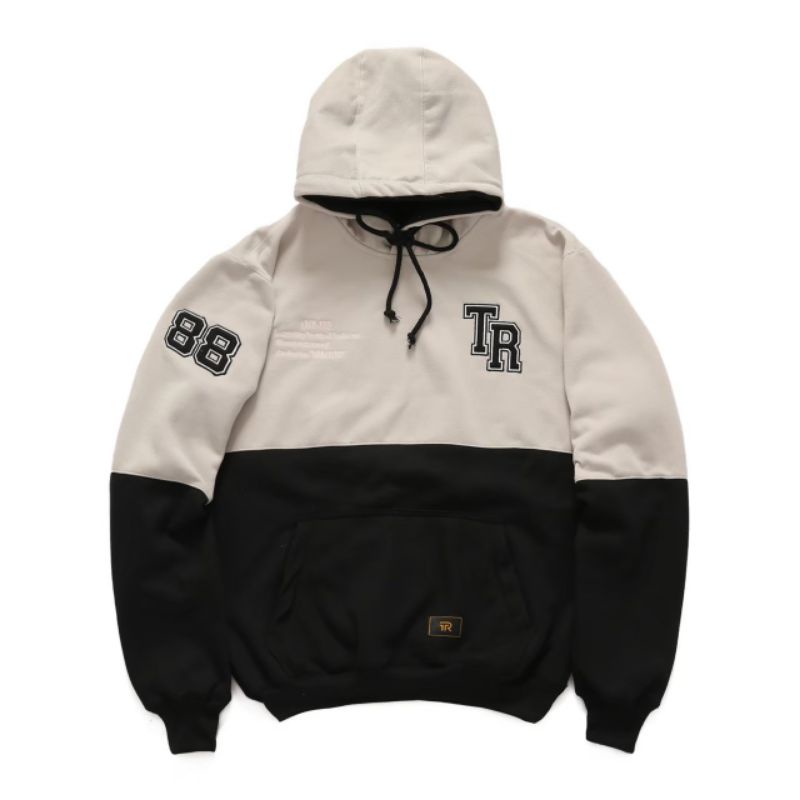 Sweater Hoody kombinasi kupluk unisex(pria/wanita) bahan tebal/adem,original produk TR ,LOKAL BRAND