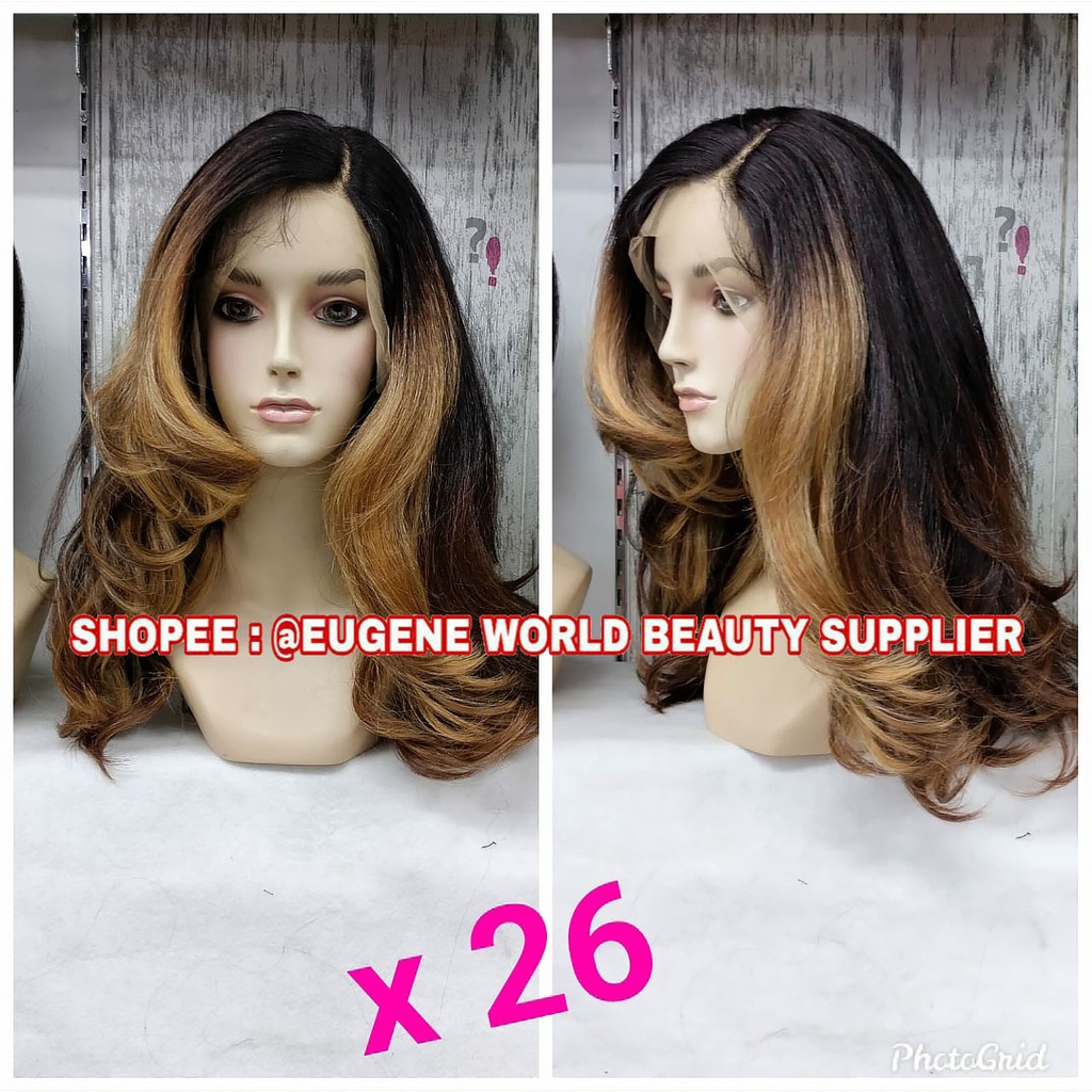 HALF LACE WIG FRONT LACE WIG LACE FULL WIG KOREAN LAYER WAVE HALF LACE WIG FRONT LACE WIG WANITA KOR