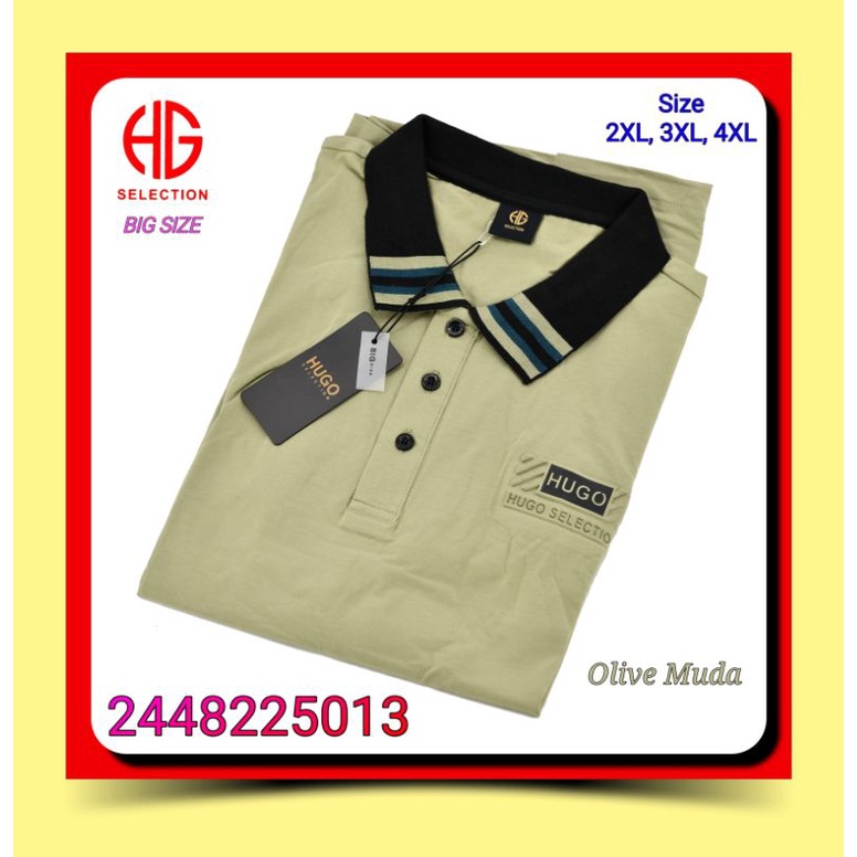 Kaos Kerah Pria Big Size Jumbo Hugo Selection 2448225013