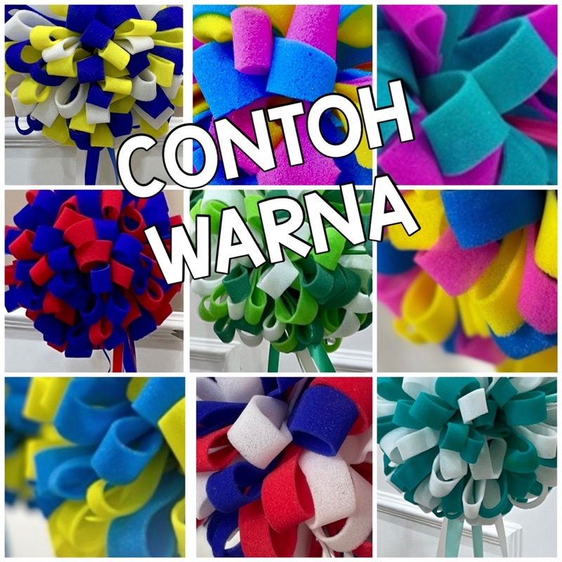 DQueen Florist Paket Pita Peresmian 3 Pom Pom 1 Gunting Hias Acara Grand Opening Potong Pita Gedung Kantor Custom Warna Dan Ukuran