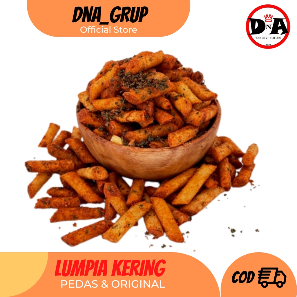 

Lumpia Kering Pedas Daun Jeruk - Makanan Ringan Keripik Lumpia - Lumring Pedas - Kulpi Kulit Lumpia