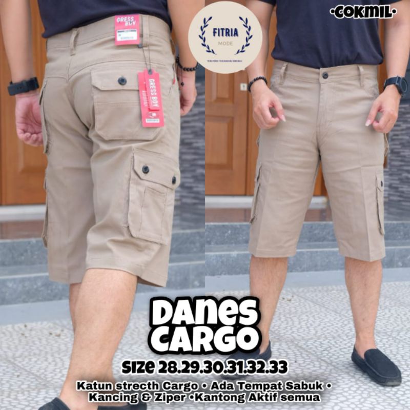 Cargo Strech Premium CELANA KARGO PENDEK SELUTUT KIMPUL RESLETING BY GRESS BOY