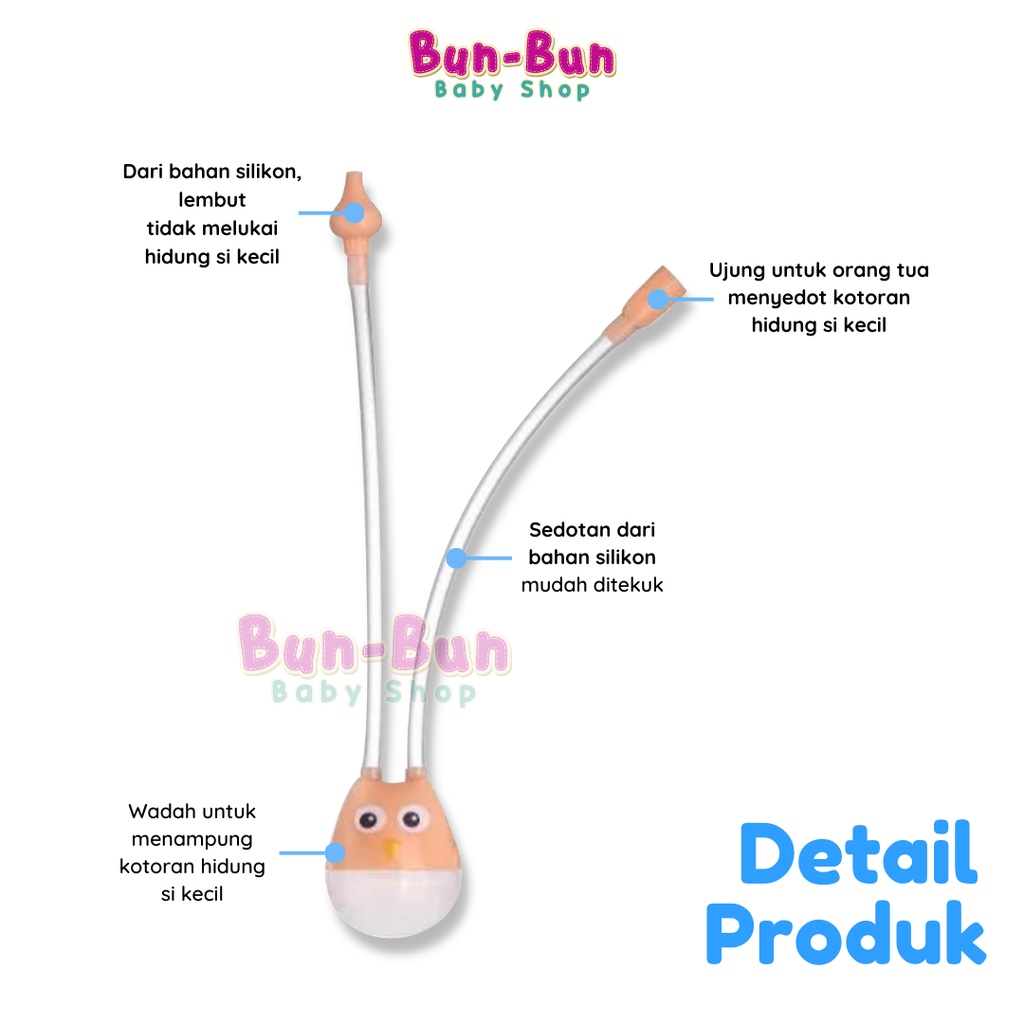 Sedot Ingus Selang Bayi Alat Penyedot Silikon Nose Cleaner Perawatan Baby Nasal Aspirator New Born