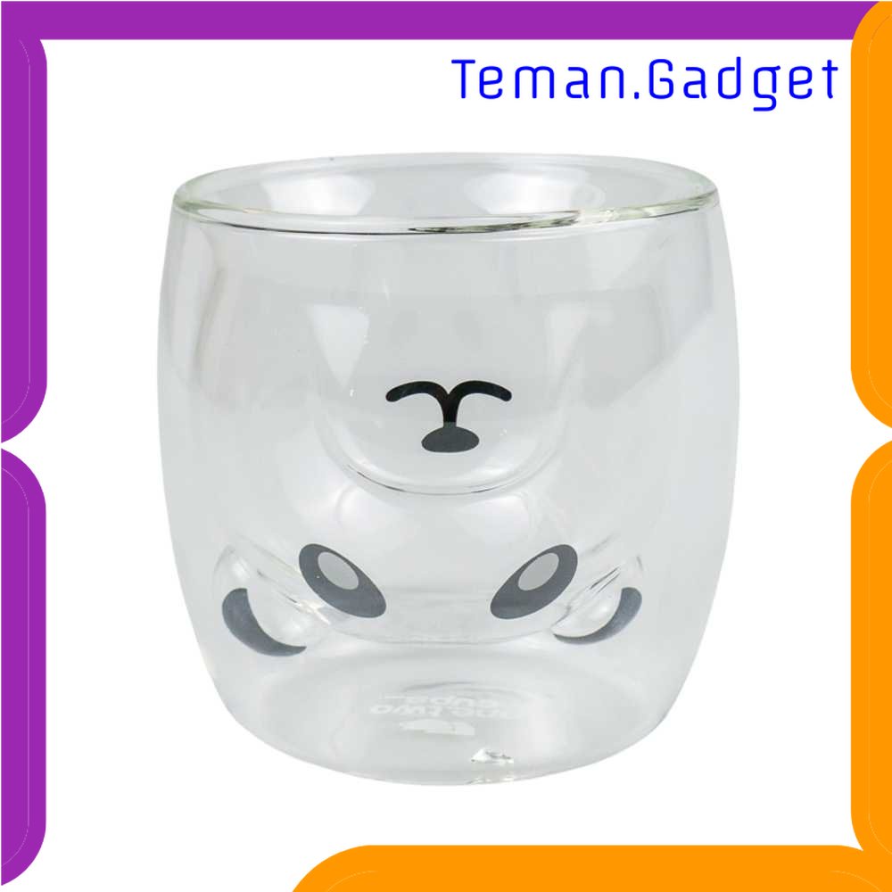 TG - DPR One Two Cups Cangkir Kopi Anti Panas DoubleWall Panda 230ml - BGD1