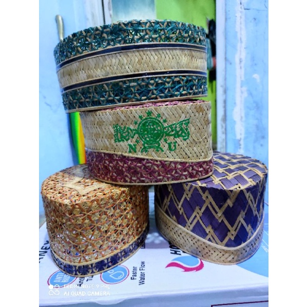 PECI/KOPEYAH BAMBU ASLI LOGO NAHDHATUL ULAMA(NU), POLOS