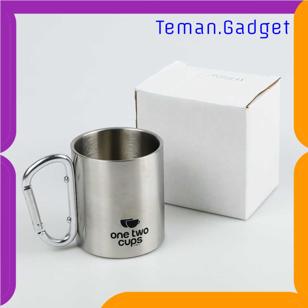 TG - DPR One Two Cups Gelas Cangkir Carabiner Stainless Steel 180ml - VB1