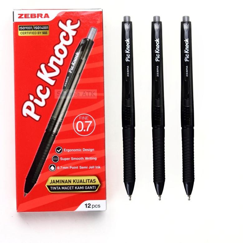 

Barang Terlaris ZEBRA. PENA SEMI GEL PIC KNOCK 0.7mm 1Pack / 12Pcs,,,