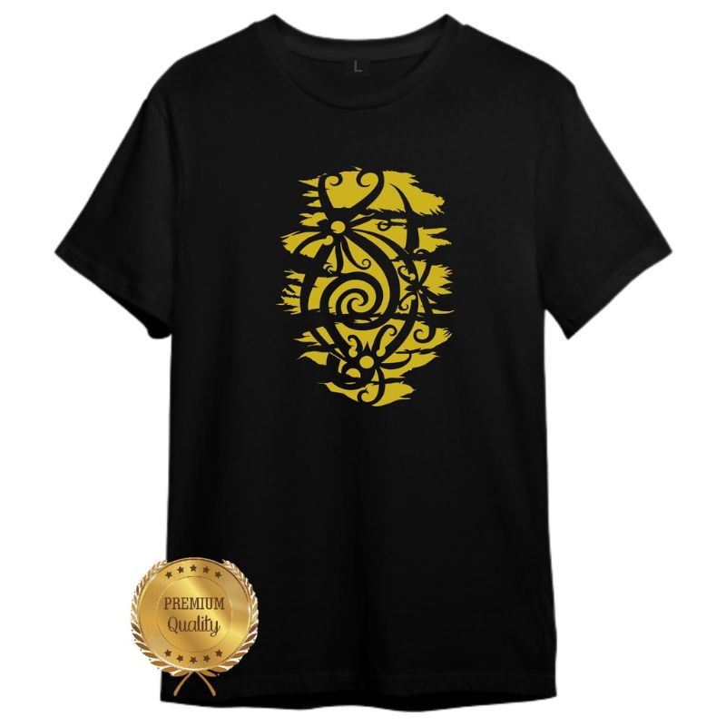 KAOS MOTIF DAYAK KALIMANTAN BORNEO SABLON POLYFLEX