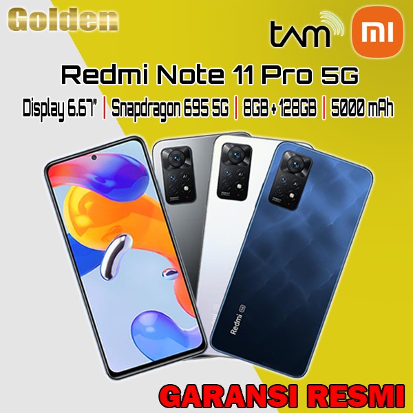 XIAOMI Redmi Note 11 PRO 5G 8/128 Ram 8GB Internal 128GB Garansi Resmi