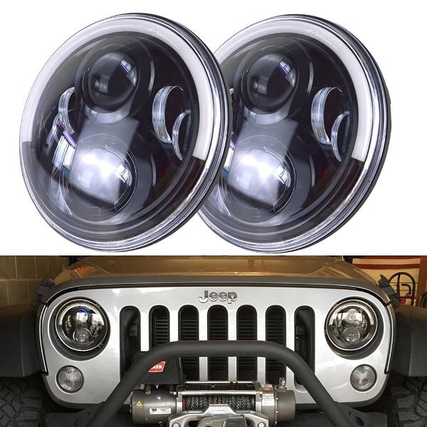Headlamp LED 50watt model JW Speaker Jeep Rubicon JK / CJ7/Hartop