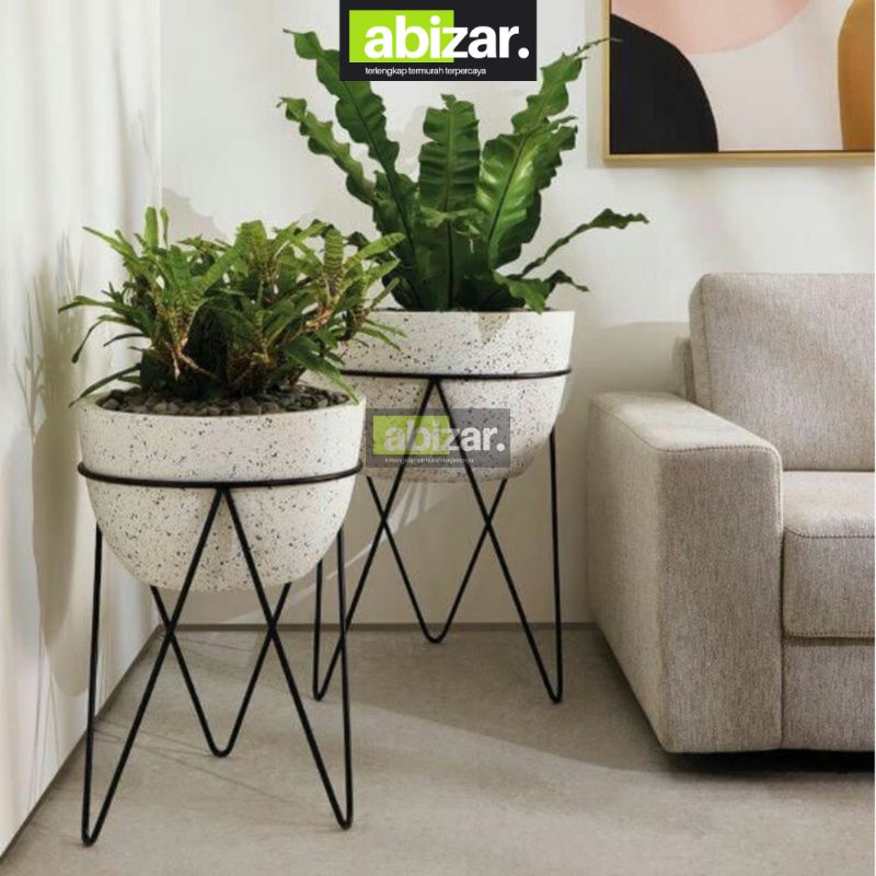 Standing Pot Bunga Modern Rak Bunga Besi Standing Pot Besi Minimalis Rak Pot Bunga Standing Pot Bung