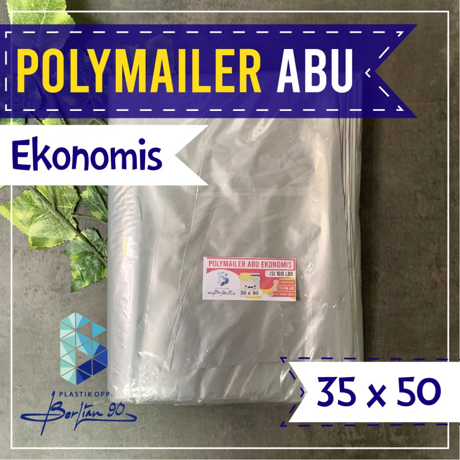 Plastik Polymailer Abu Ekonomis 35x50 Kantong Plastik Packing Polymailer Online Shop Amplop Plastik 