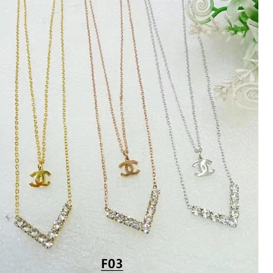 Dijamin Original Kalung Titanium Permata Perhiasan Fashion F03-05