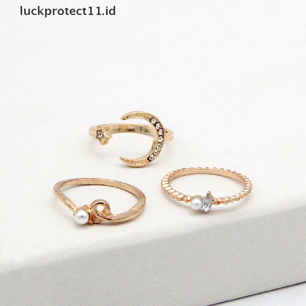 /Fashion Hot// Fashion// 10Pcs/set Cincin Bulan Bintang Wanita Perempuan Bohemian set Perhiasan Hadiah Aksesoris.