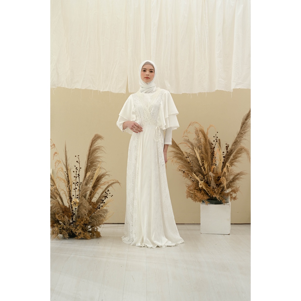 Lorine Slit Robe - FAE Collection- Kimono Pengantin Bride Robe Maternity Robe Premium Wedding Robe