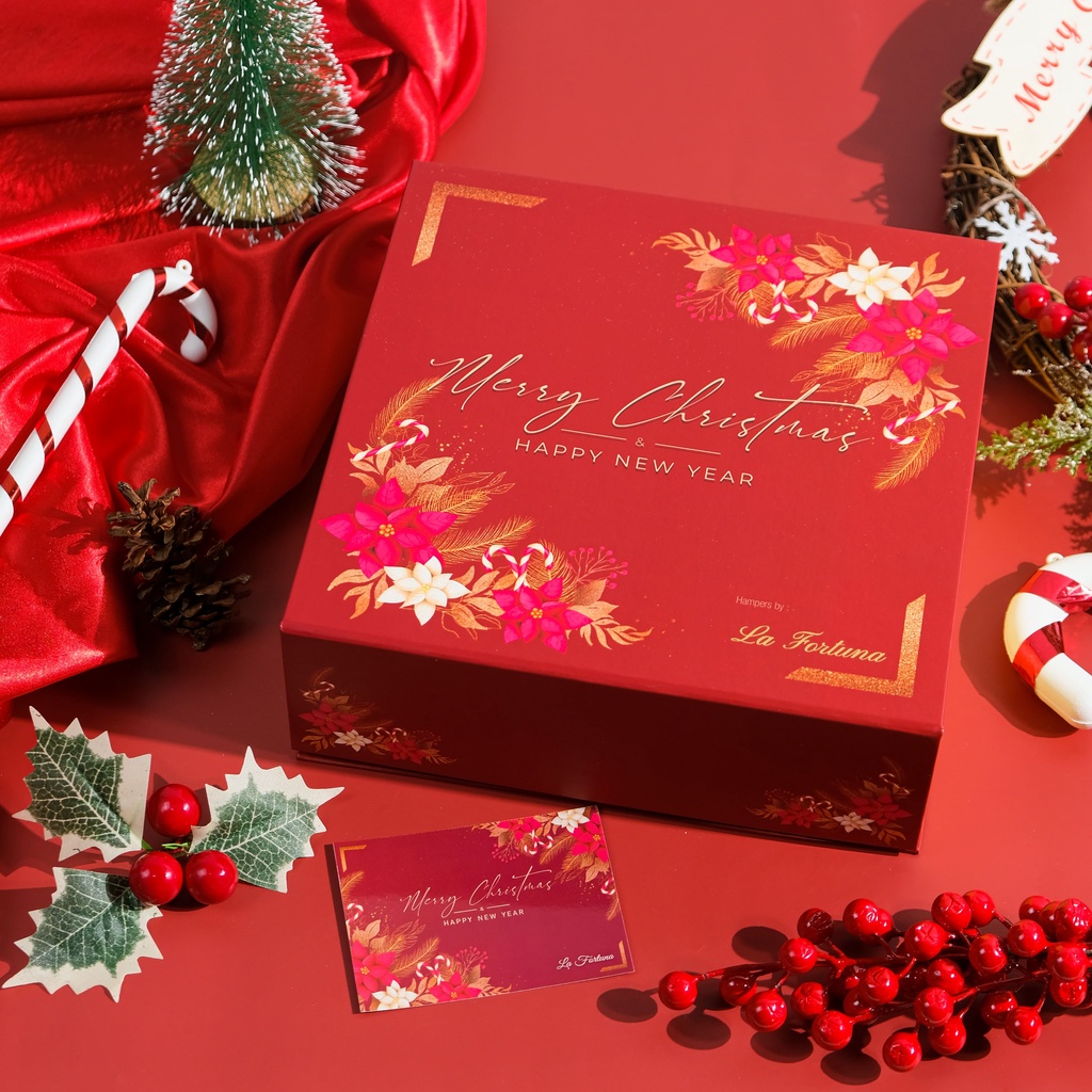 CHRISTMAS HAMPERS - LA FORTUNA I HAMPERS NATAL I REED DIFFUSER HAMPERS I CHRISTMAS GIFTBOX I CHRISTMAS COOKIES HAMPERS | HARDBOX CHRISTMAS HAMPERS