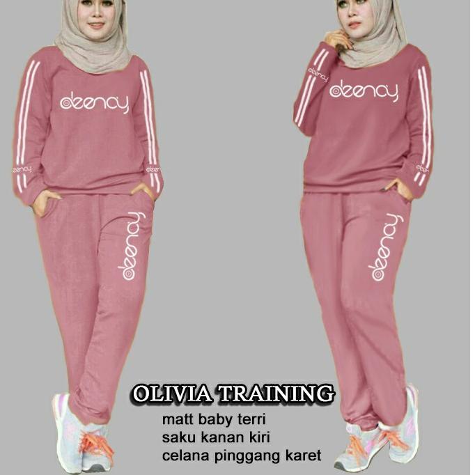 Murah Meriah OREA TRAINING OLIVIA pakaian santai set  training,pakaian wanita jumbo  set  olahraga  