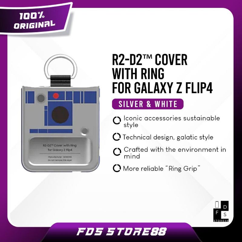 Casing Case Fashion R2-D2™ Cover with Ring for Samsung Galaxy Z Flip 4  Original