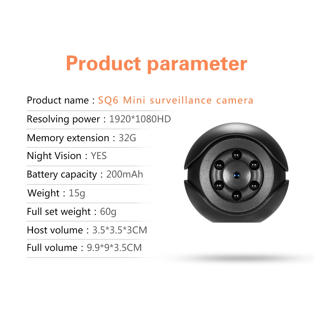 SQ 6 HD Action Camera / Kamera Perekam full HD