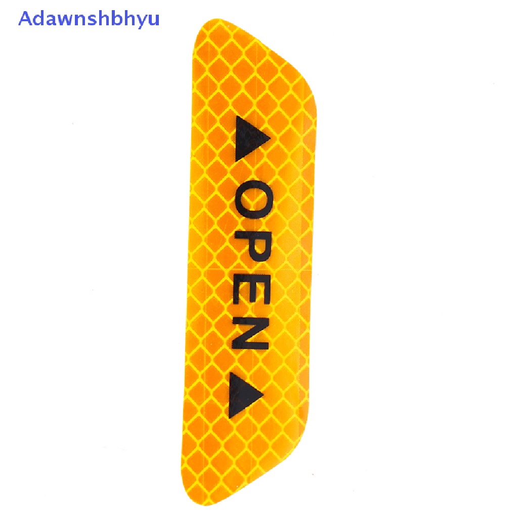 Adhyu 1PC Stiker Pintu Mobil Safety Warning Mark OPEN High Reflektif Sticker ID