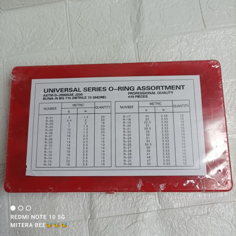 oring box komplit isi 419