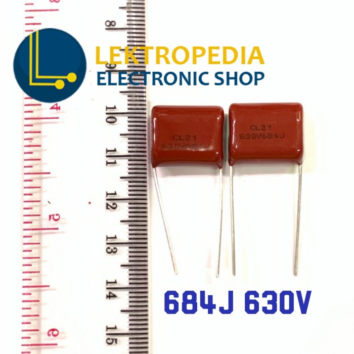 Milar Volt Tinggi 684 / 630v Kapasitor 630 v 680nF 680 nF 684j Mylar