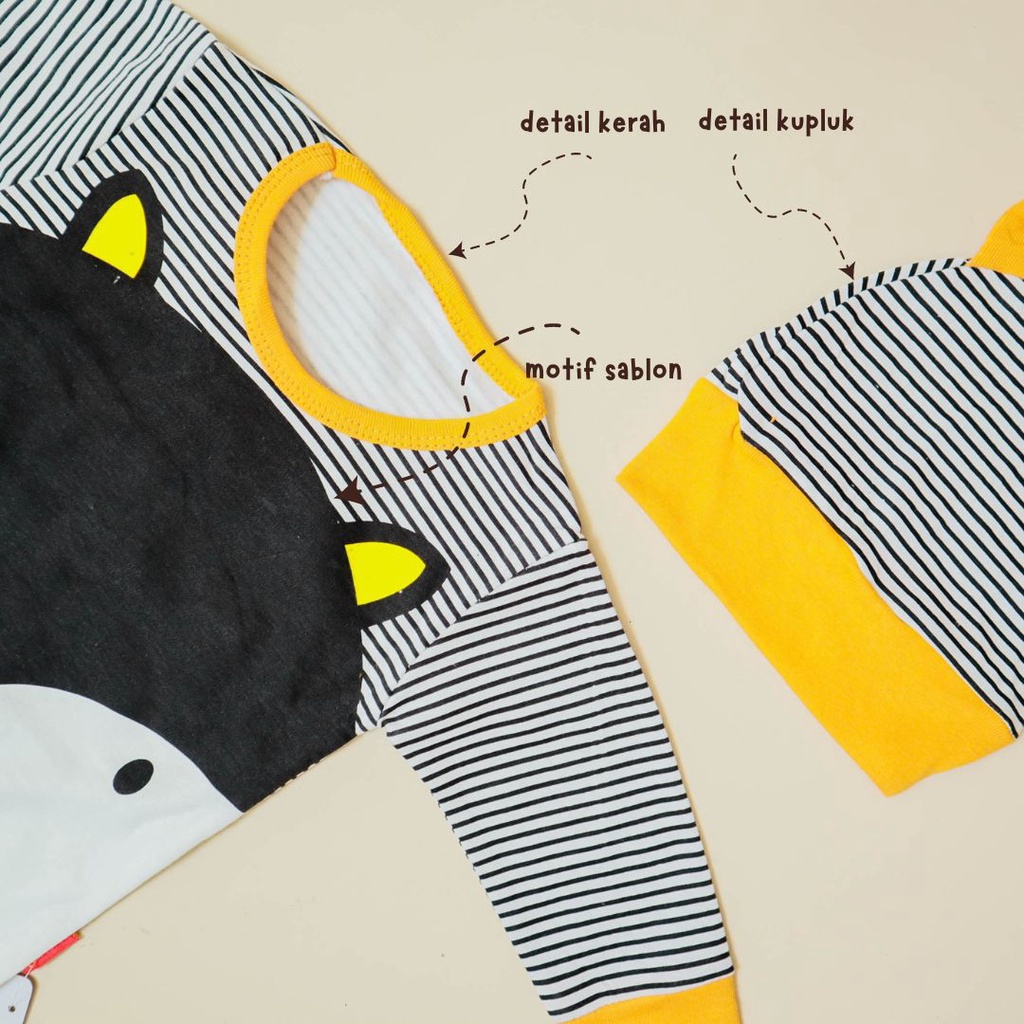 Nuna Store Baju anak laki laki / Baju Jumper Bayi 0 - 6 bulan / Baju Anak Laki-laki / Baju Motif Jumper Pinguin